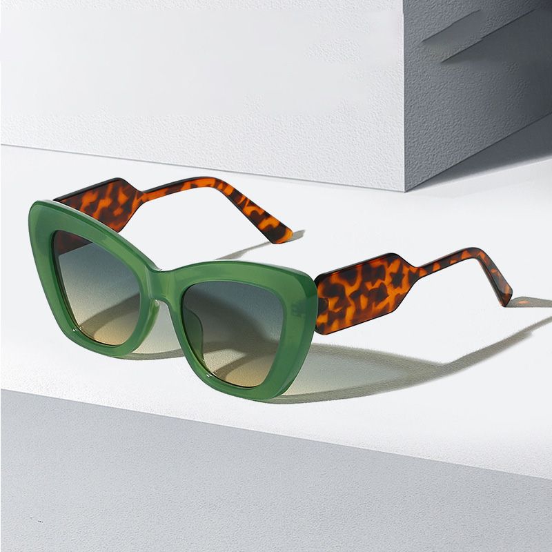Moda Leopardo Ordenador Personal Ojo De Gato Fotograma Completo Gafas De Sol Mujer
