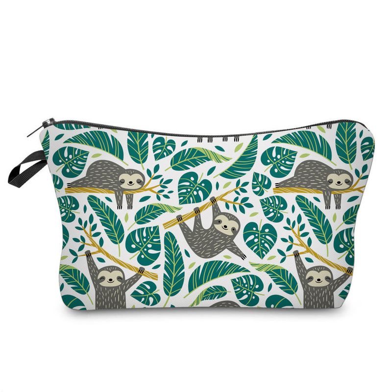 Women's Small All Seasons Sponge Polyester Animal Unicorn Leopard Fashion Shell Zipper Cosmetic Bag