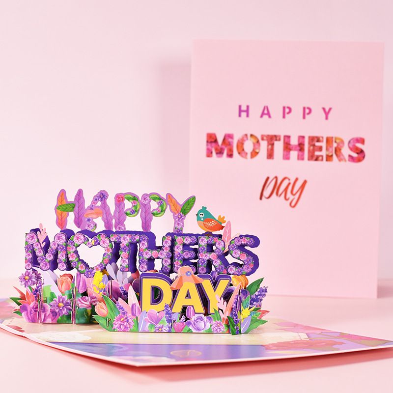 1 Piece Fashion Letter Flower Special Paper Mother's Day