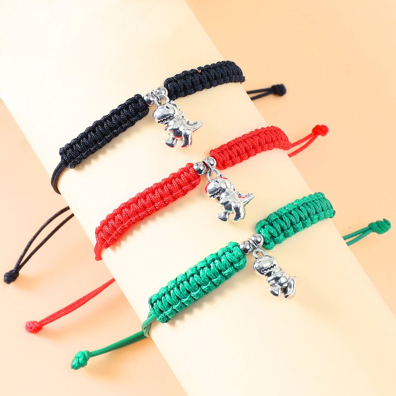 1 Pièce Mode Dinosaure Acier Inoxydable Corde Tricot Polissage Bracelets