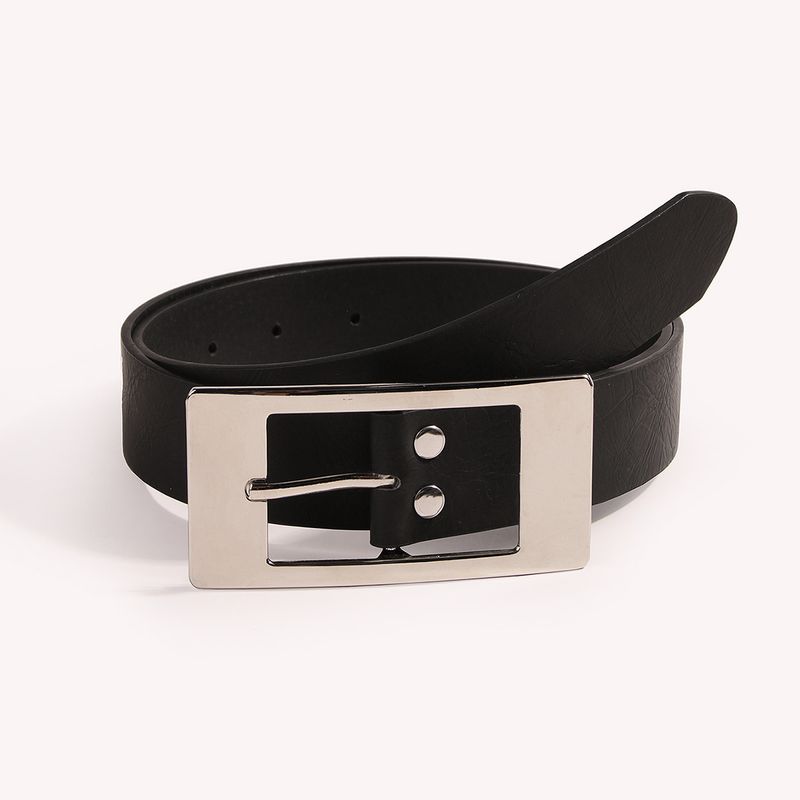 Fashion Solid Color Pu Leather Alloy Women's Leather Belts 1 Piece