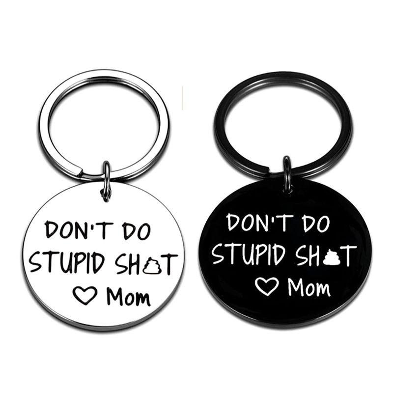 1 Piece Mama Simple Style Round Letter Stainless Steel Mother's Day Women's Bag Pendant Keychain