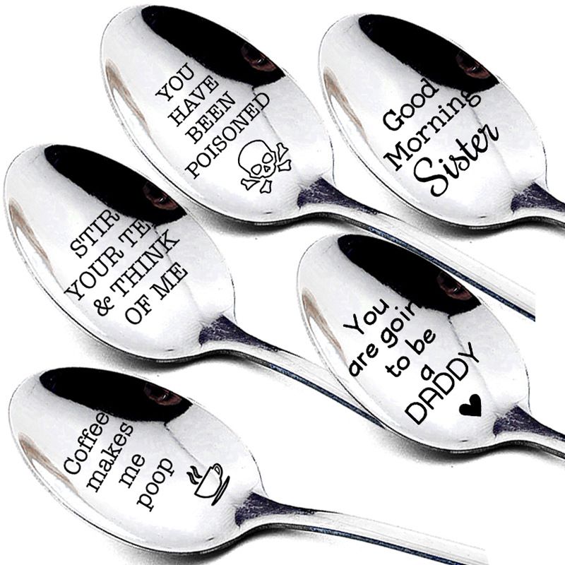 Casual Solid Color Stainless Steel Spoon 1 Piece