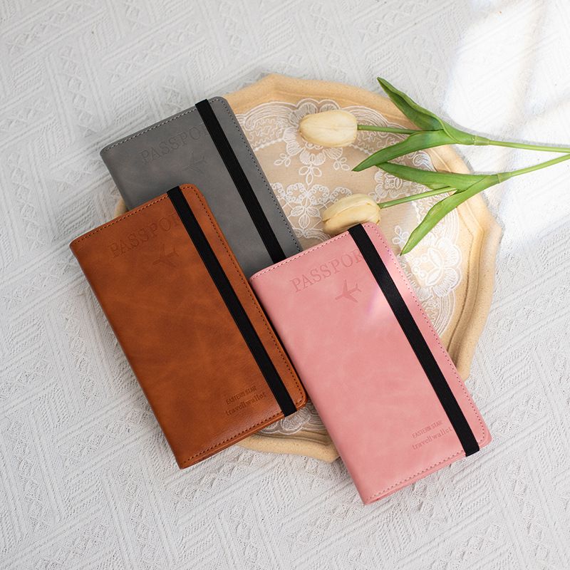 Women's Solid Color Pu Leather String Wallets