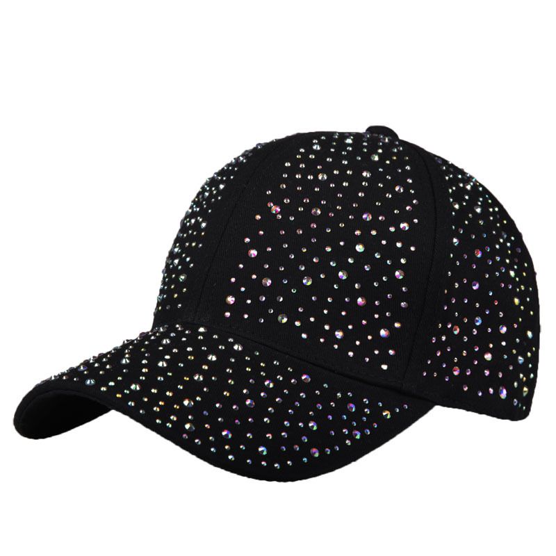 Unisex Basic Einfarbig Strass Baseball Kappe