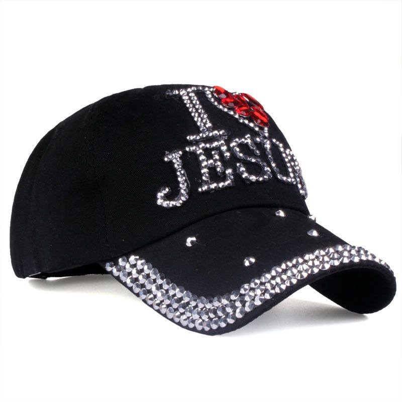 Mujeres Estilo Simple Color Sólido Diamante De Imitación Prensado Gorra De Beisbol