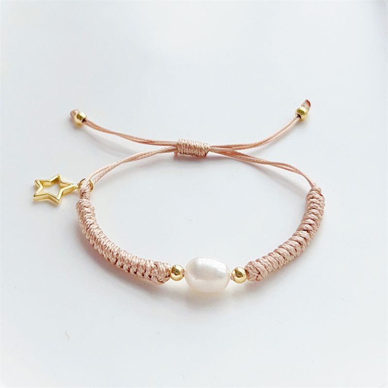 1 Piece Ethnic Style Star Artificial Pearl Line Handmade Women's Bracelets