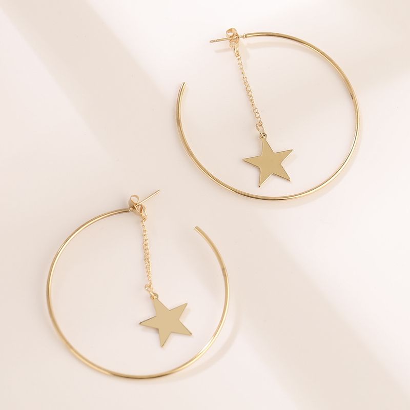 1 Pair Exaggerated Star Alloy Plating Women's Ear Studs