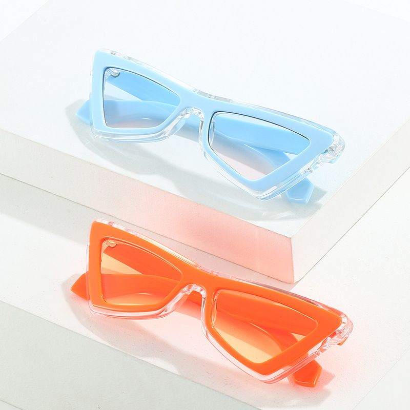 Fashion Solid Color Pc Special-shaped Mirror Full Frame Women's Sunglasses