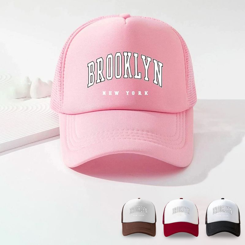 Unisex Casual Letter Printing Curved Eaves Baseball Cap