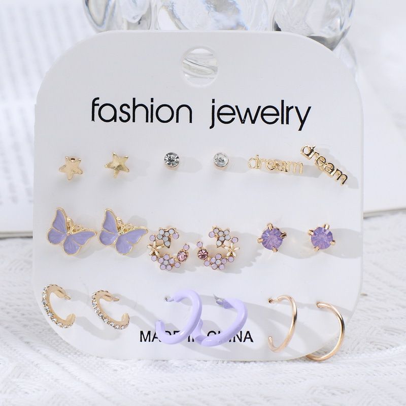 1 Set Fashion Heart Shape Alloy Patchwork Plating Gold Plated Women's Earrings