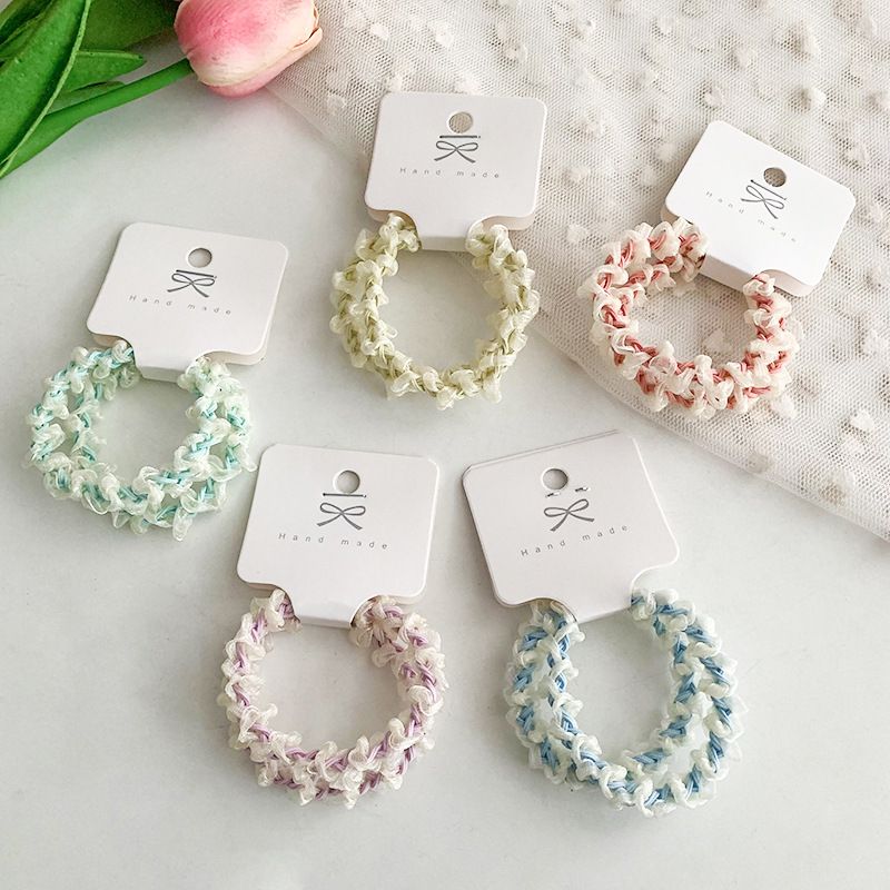 Simple Style Color Block Gauze Lace Hair Tie 1 Pair