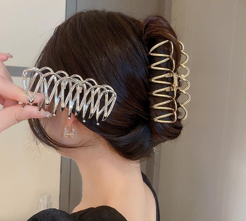 Elegant Geometric Copper Hair Claws