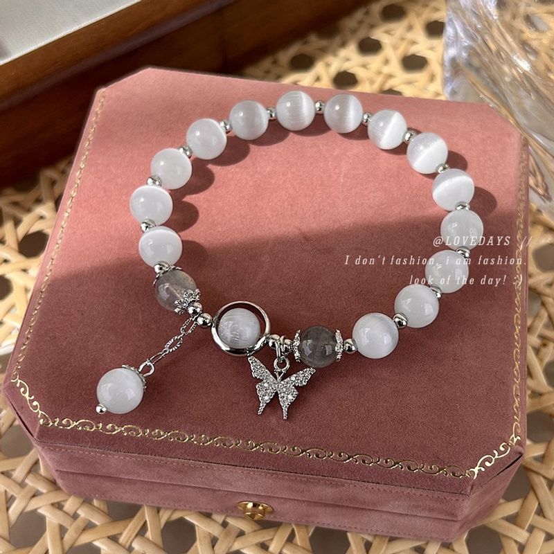 Mode Schmetterling Opal Perlen Armbänder