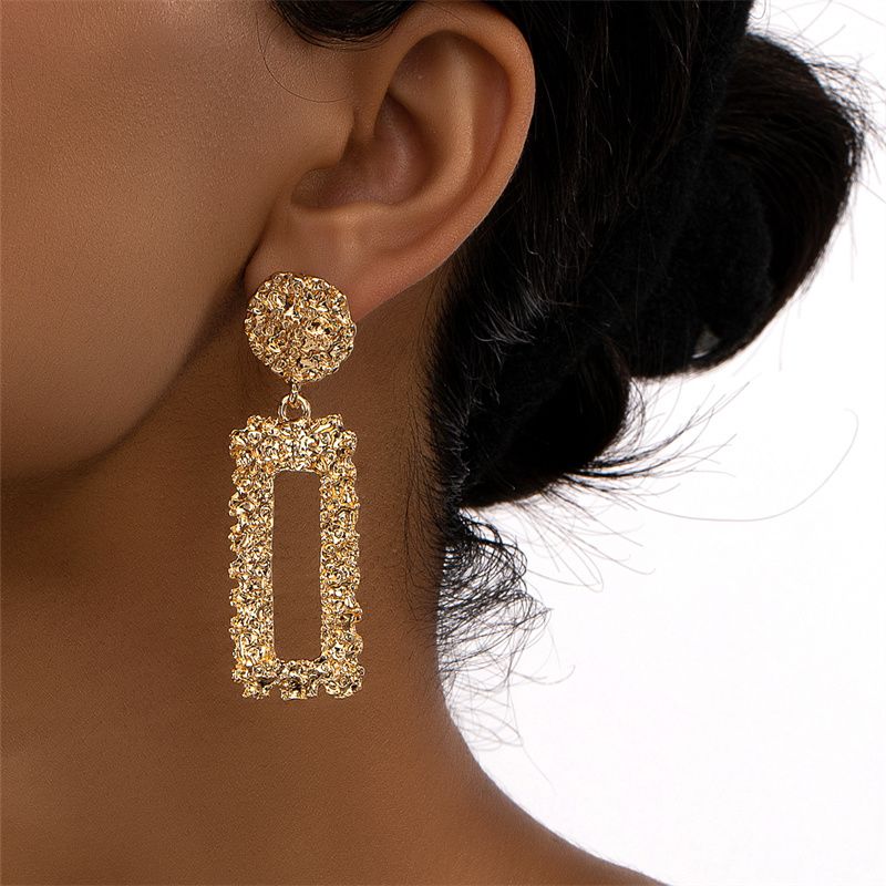 1 Pair Fashion Square Plating Alloy Drop Earrings