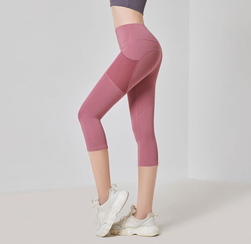 Simple Style Solid Color Polyester Active Bottoms Leggings