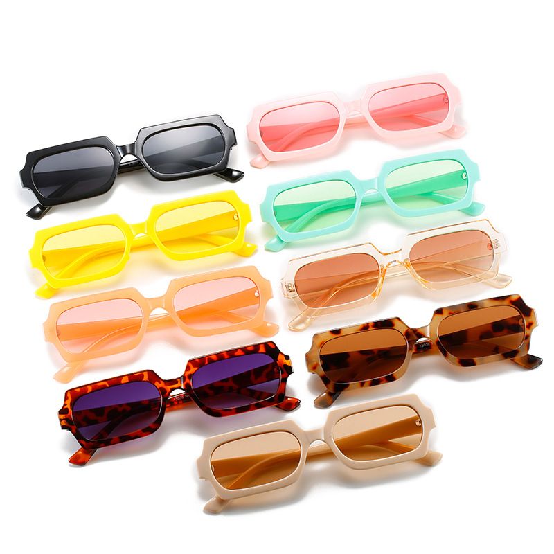 Mode Einfarbig Leopard Pc Quadrat Vollbild Sonnenbrille Der Frauen