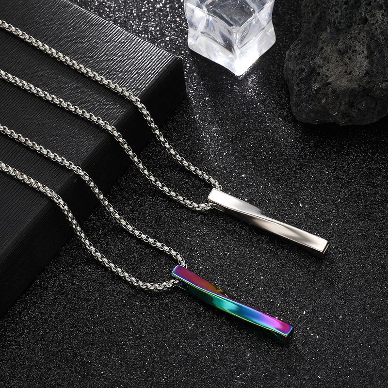 Cool Style Geometric Stainless Steel Plating 14k Gold Plated Pendant Necklace