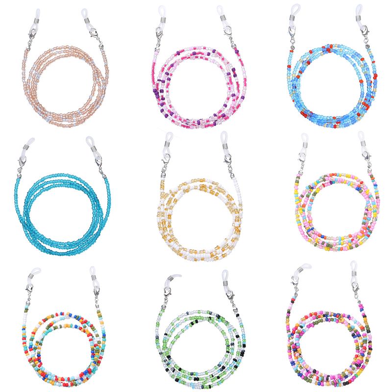 Simple Style Multicolor Beaded Women's Glasses Chain
