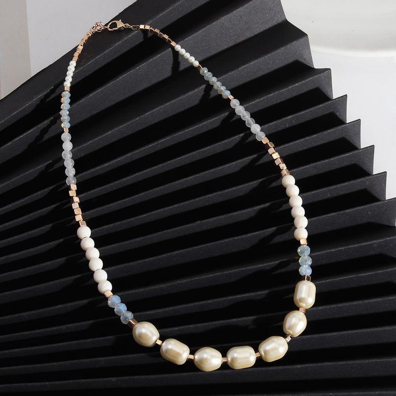 1 Piece Simple Style Round Beaded Pearl Women's Necklace