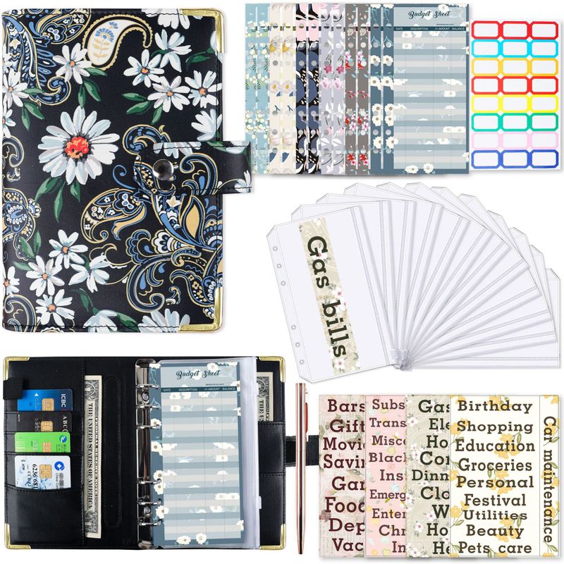 Creative A6 Zipper Bag Loose-leaf Pu Notebook 1 Pieces