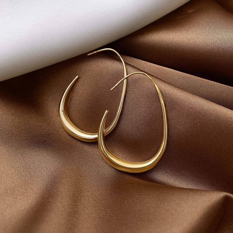 Wholesale Jewelry 1 Pair Retro Oval Alloy Earrings