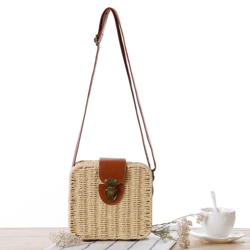 Women's Small Spring&summer Paper String Vintage Style Straw Bag