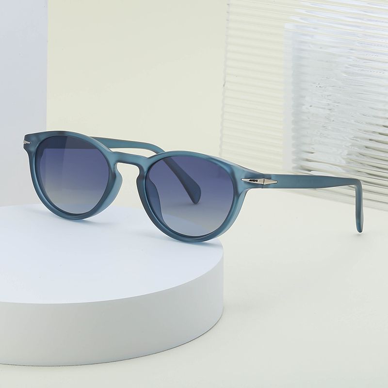 Casual Solid Color Tac Oval Frame Full Frame Men's Sunglasses