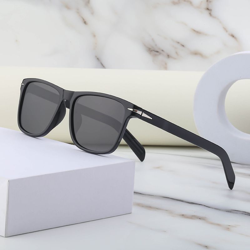 Casual Solid Color Tac Square Full Frame Men's Sunglasses