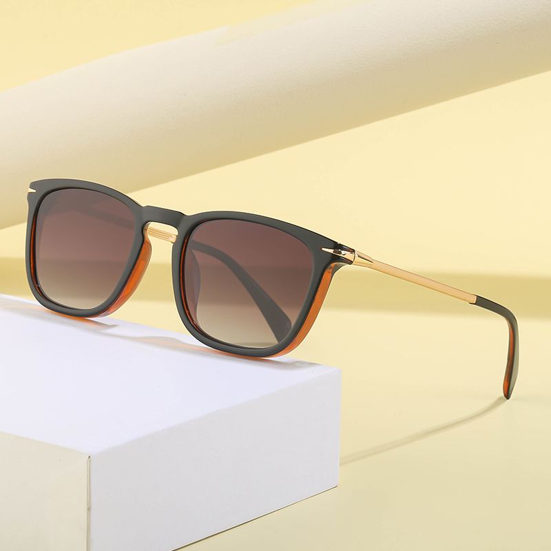Casual Solid Color Pc Square Full Frame Men's Sunglasses