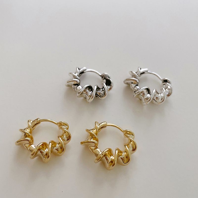 1 Pair Simple Style Geometric Metal Plating Women's Earrings