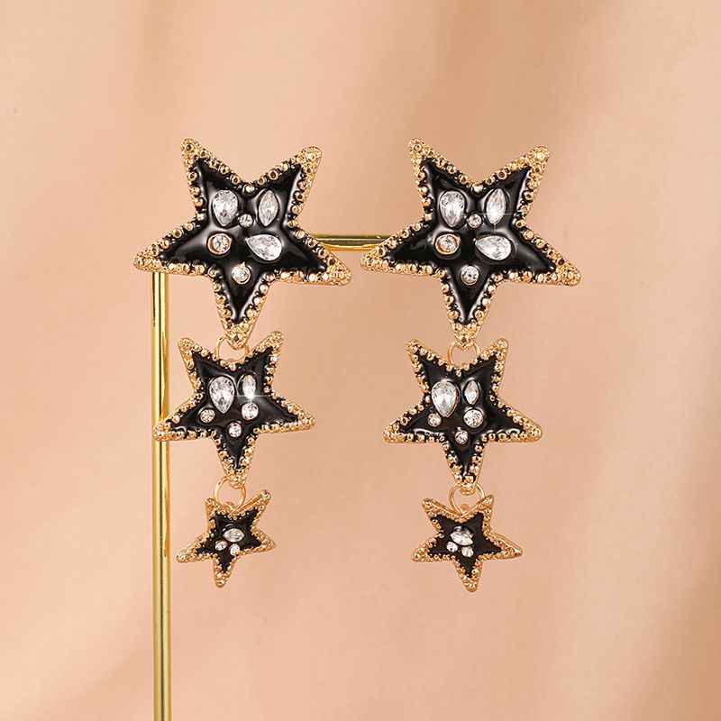 New Star-shaped Diamond Earrings Nhpf151920
