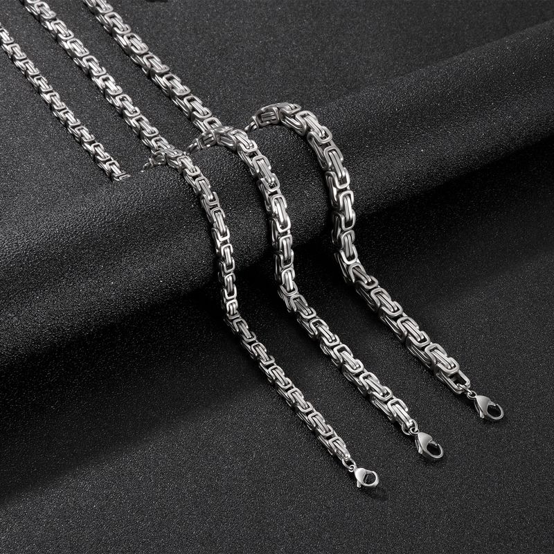 1 Piece Fashion Solid Color Titanium Steel Unisex Necklace