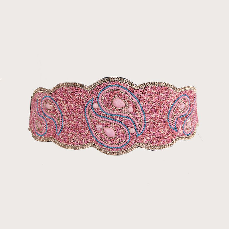 Ethnic Style Multicolor Plastic Inlay Beads Women's Corset Belts 1 Piece