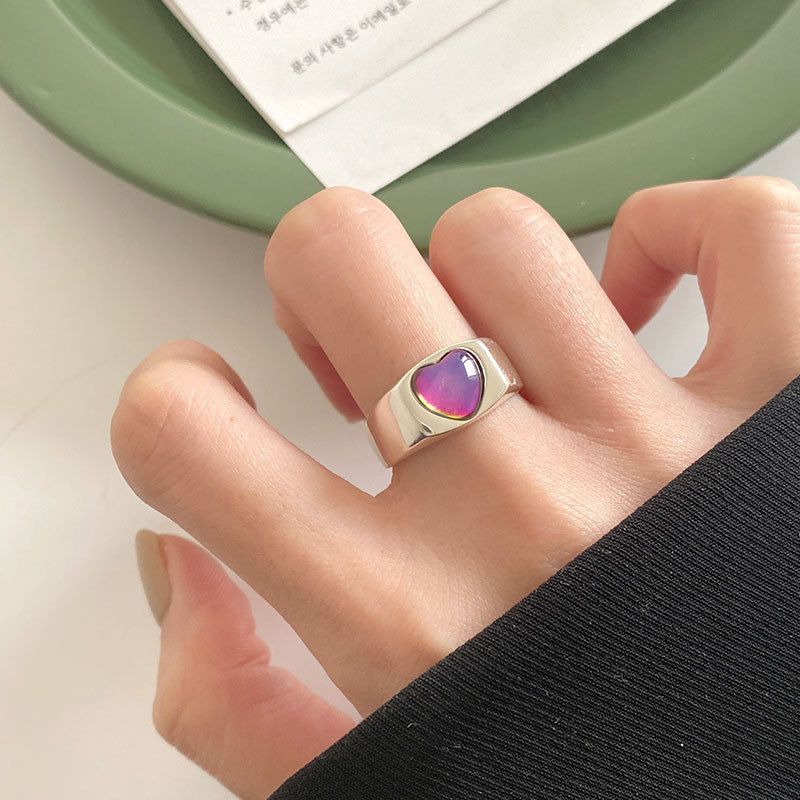 Cute Sweet Simple Style Heart Shape Alloy Wholesale Open Rings