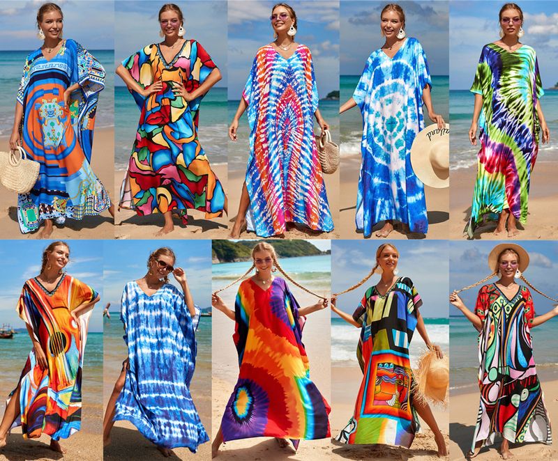Women's Beach Color Block Cover Ups