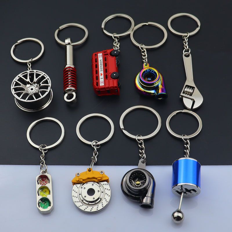 Simple Style Car Wheel Metal Unisex Bag Pendant Keychain