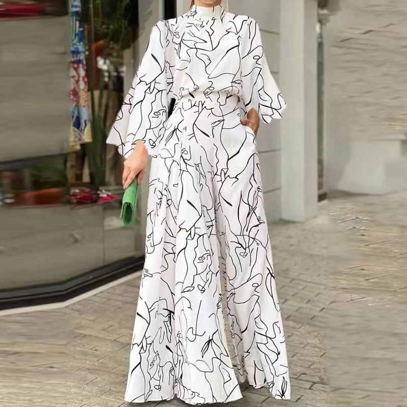 Women's Daily Casual Abstract Full Length Printing Jumpsuits