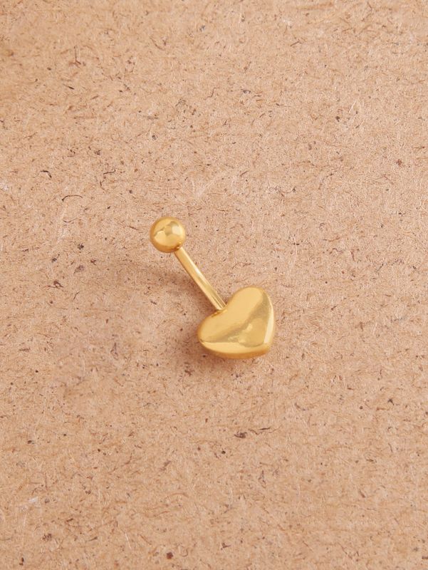 Wholesale Simple Style Heart Shape Alloy Belly Ring