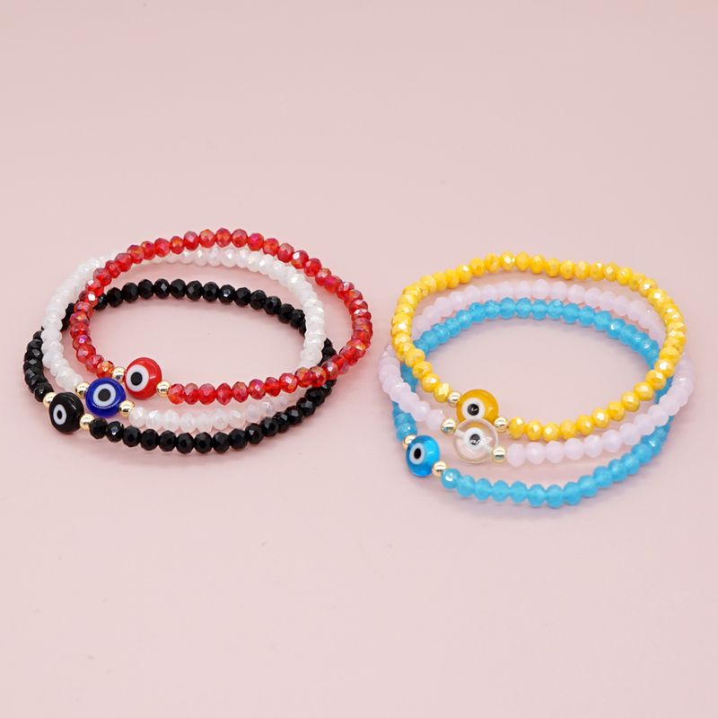 Ethnic Style Eye Artificial Crystal Beaded Unisex Bracelets