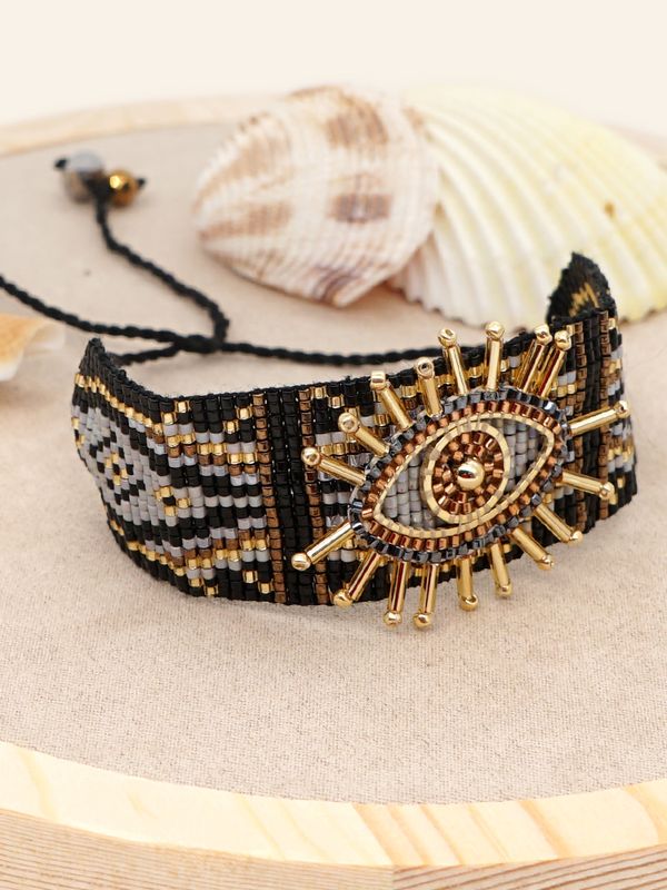 Ethnic Style Eye Glass Beaded Unisex Bracelets