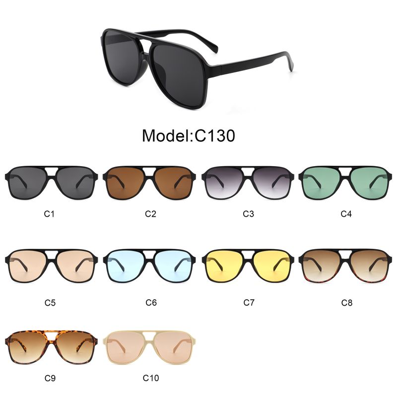 Retro Solid Color Pc Round Frame Full Frame Women's Sunglasses