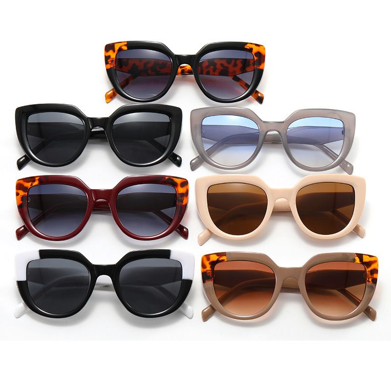 Retro Leopard Ac Cat Eye Full Frame Women's Sunglasses
