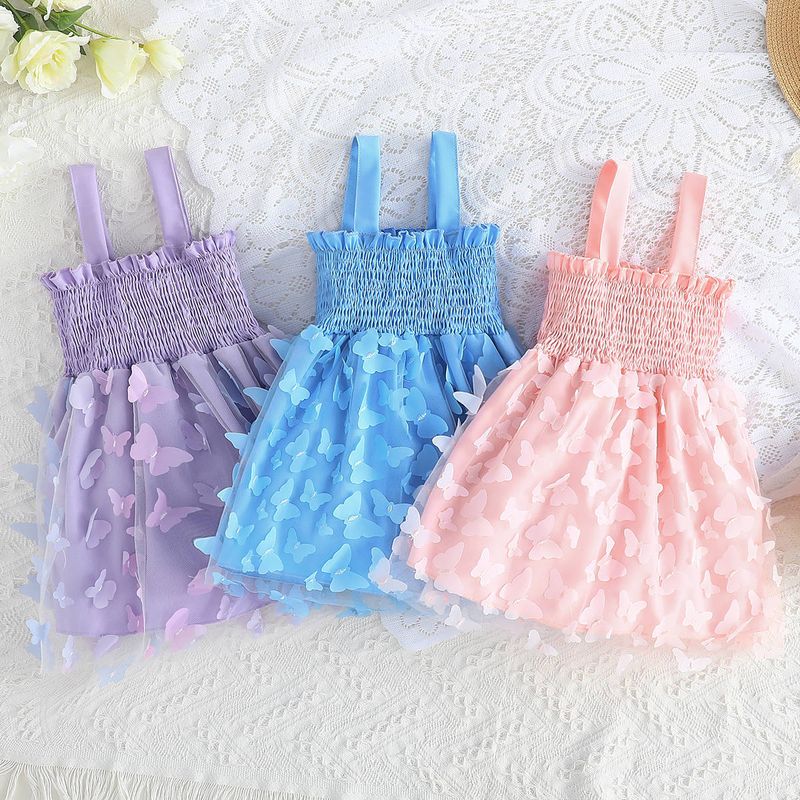 Princess Butterfly Polyester Girls Dresses