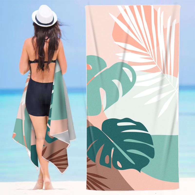 Casual Color Block Beach Towels