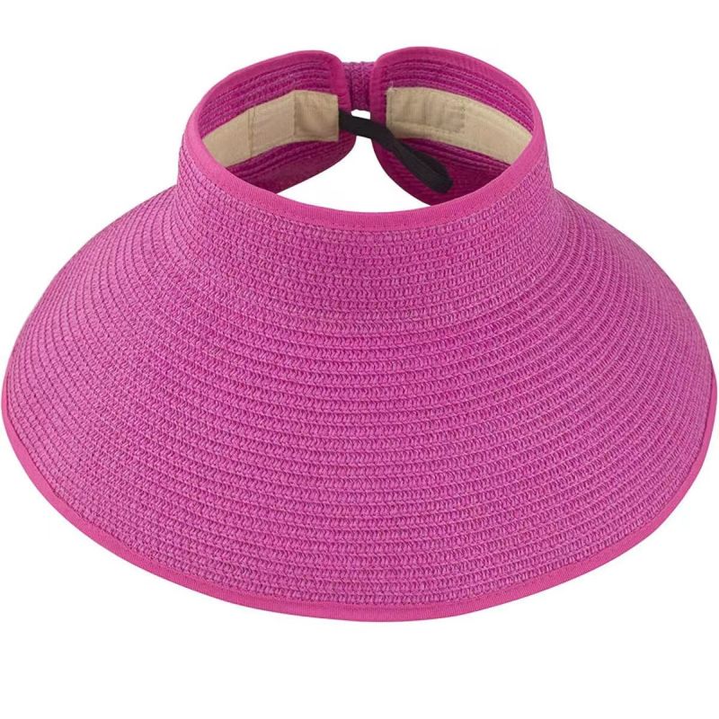 Women's Beach Solid Color Big Eaves Straw Hat