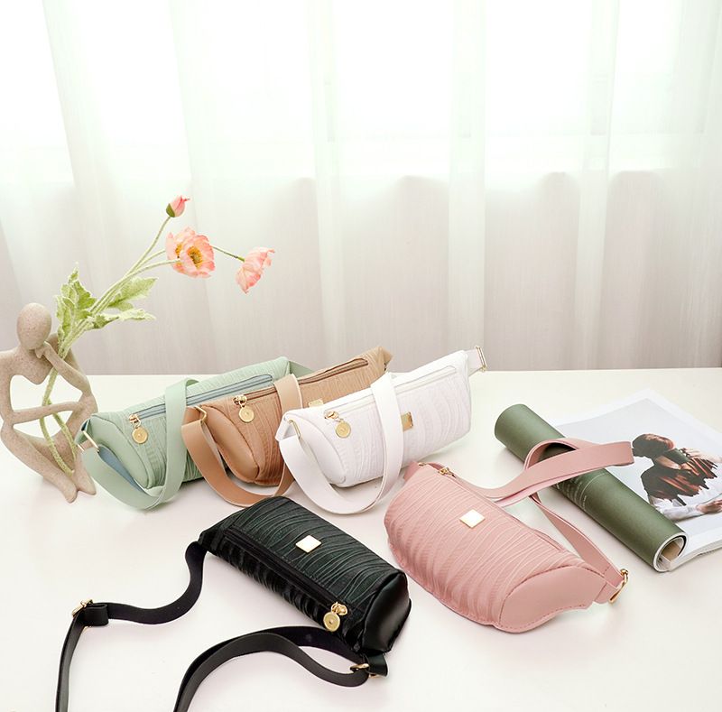 Women's Vacation Solid Color Pu Leather Waist Bags