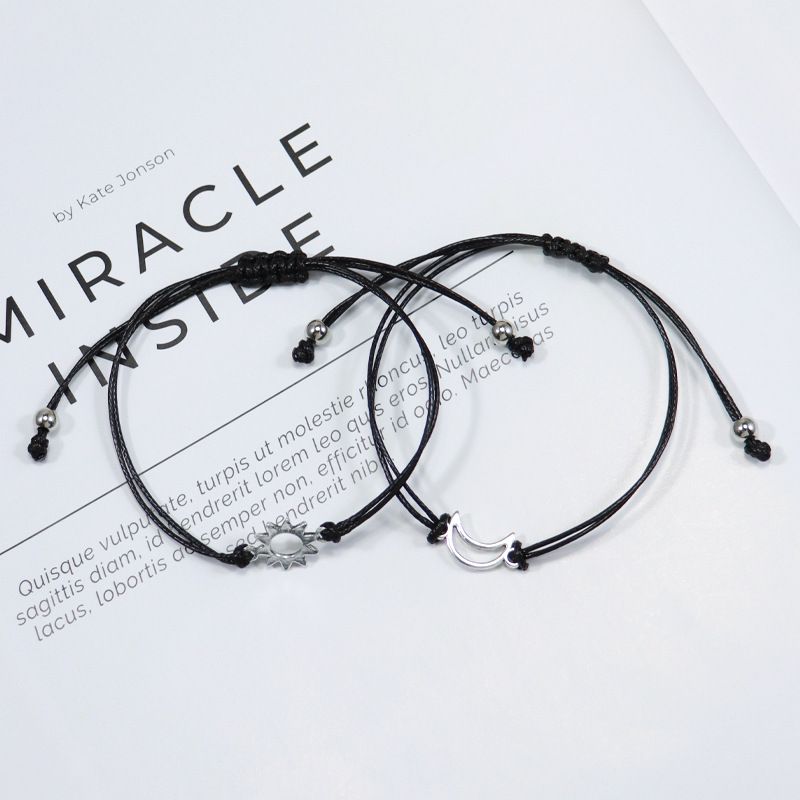 Simple Style Star Moon Alloy Plating Hollow Out Silver Plated Unisex Bracelets