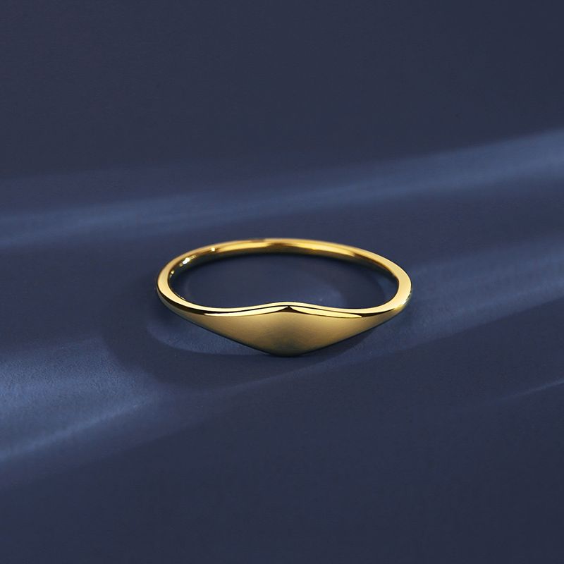 Simple Style Solid Color Stainless Steel Plating Rings