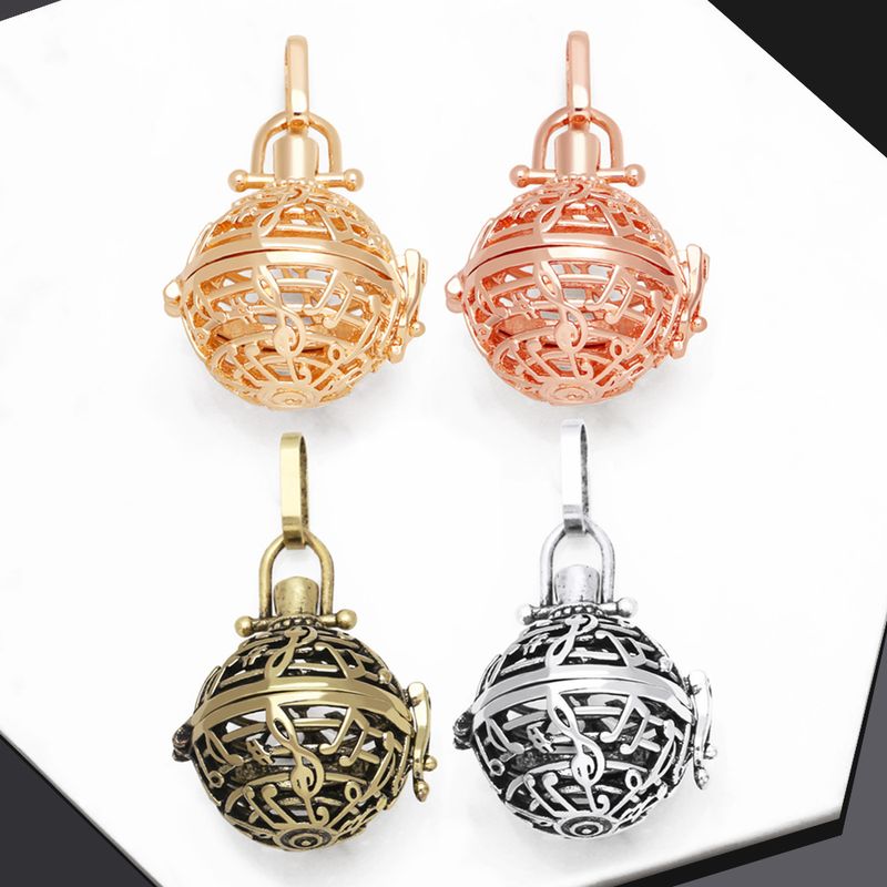 Retro Notes Copper Plating 18k Gold Plated Pendants Jewelry Accessories